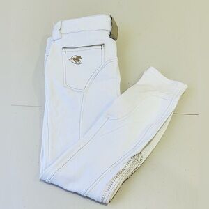 Piper Kids Evolution Breeches by SmartPak - Knee Patch White Size 14